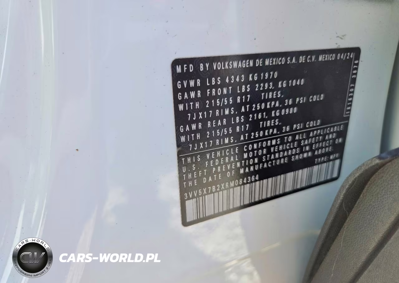 2024 Volkswagen Taos VIN:3VV5X7B2XRM084364 - 13