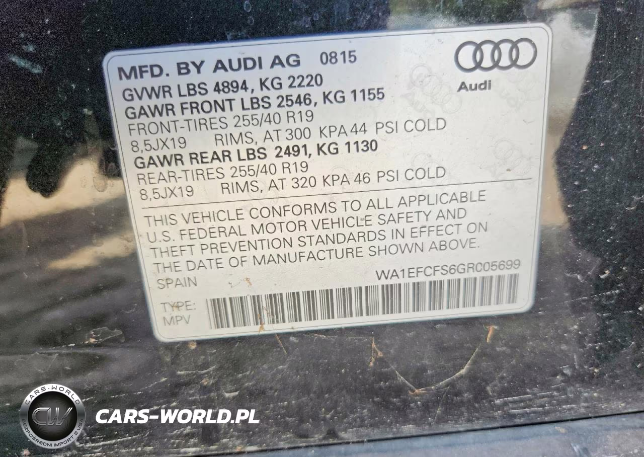 2016 Audi Q3 Premium Plus VIN:WA1EFCFS6GR005699 - 13