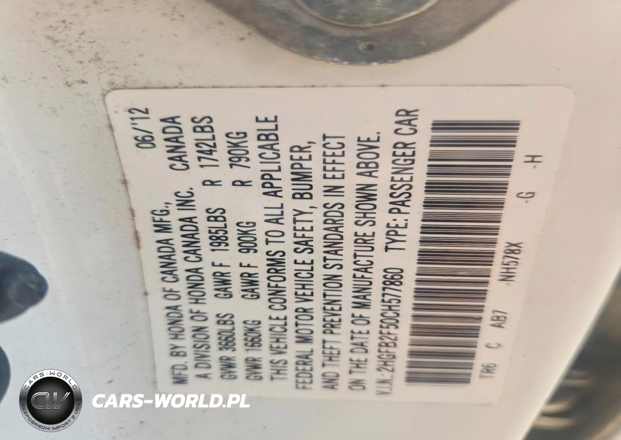 2012 Honda Civic Lx VIN:2HGFB2F50CH577860 - 12