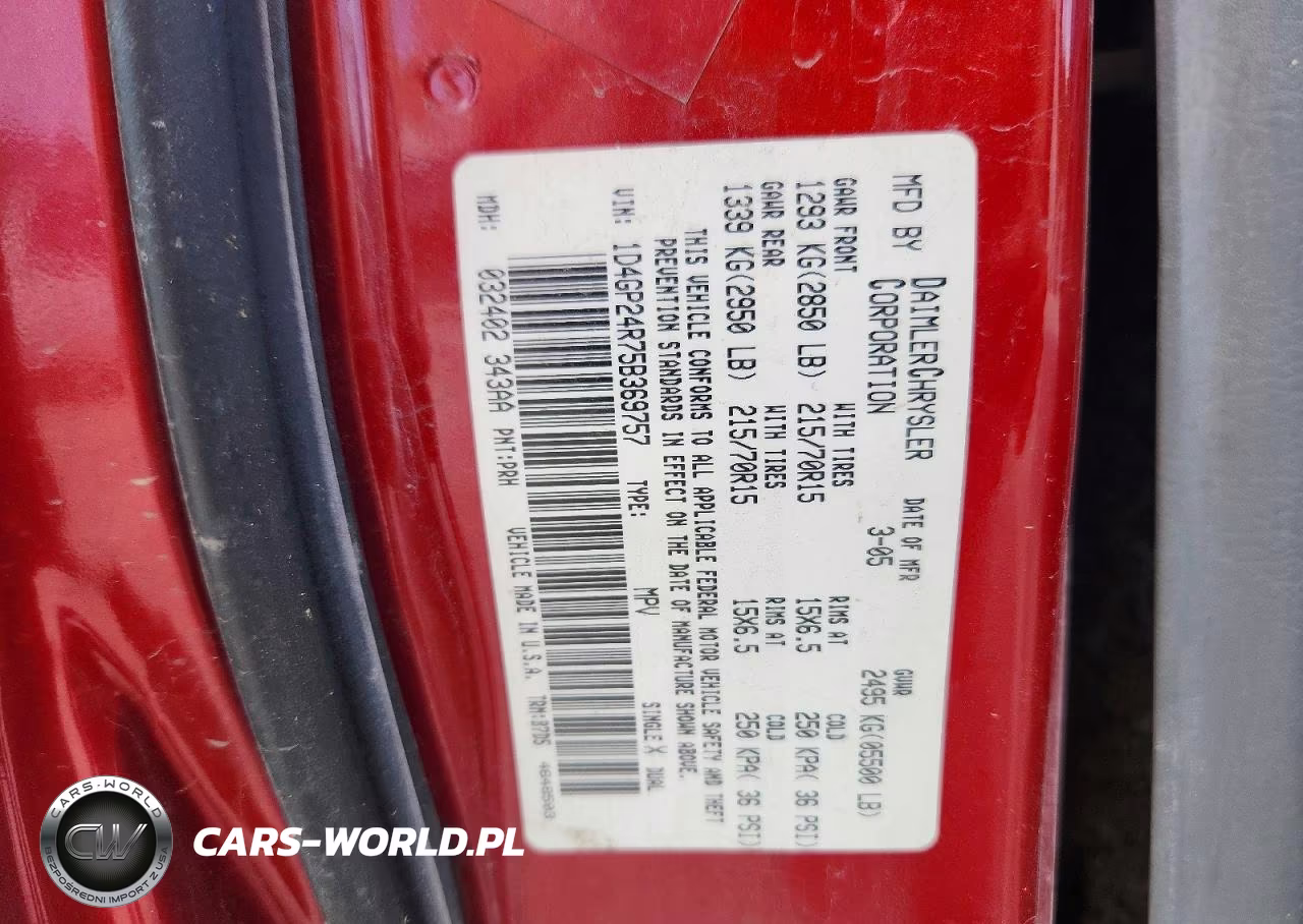 2005 Dodge Grand Caravan Se VIN:1D4GP24R75B369757 - 13
