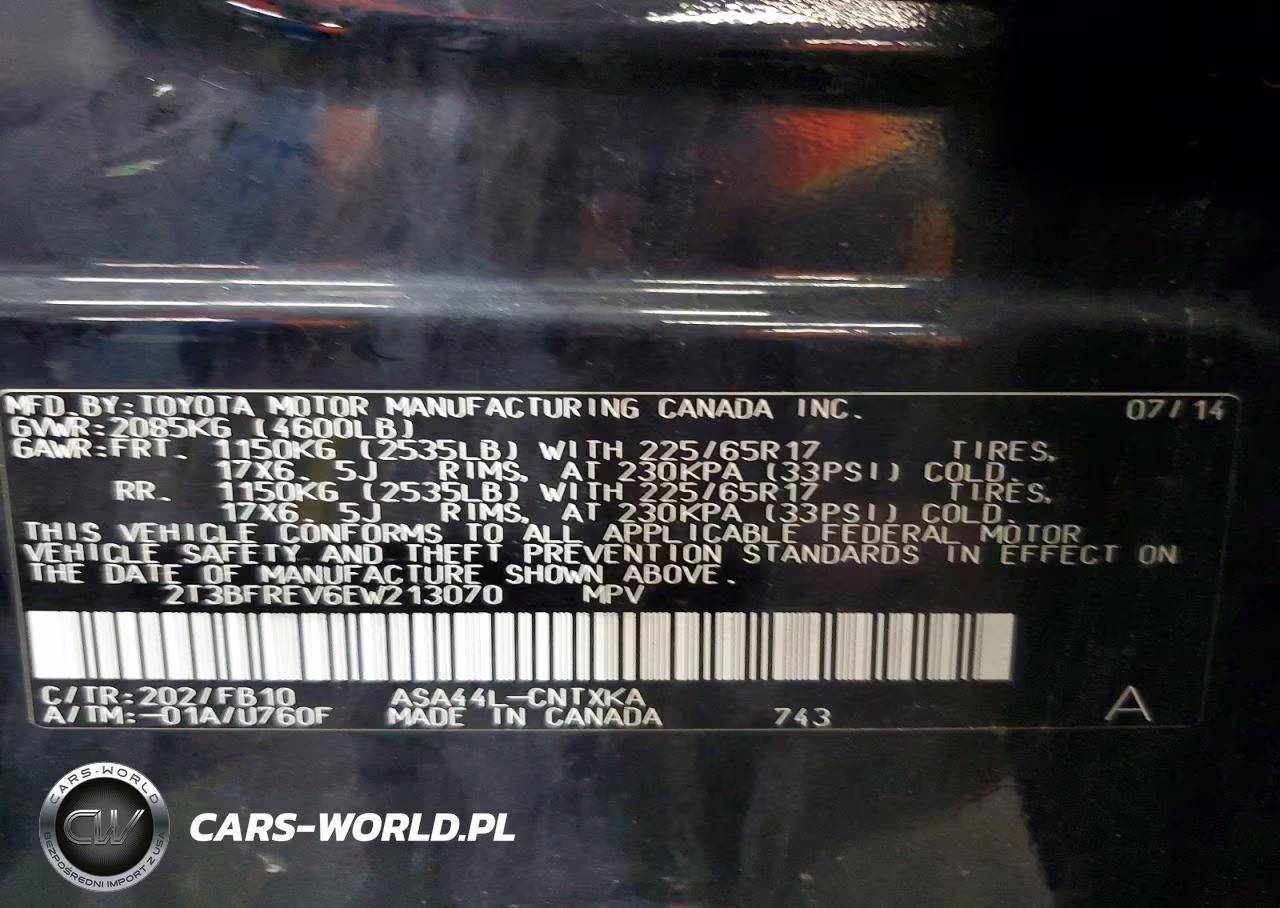 2014 Toyota Rav4 Le VIN:2T3BFREV6EW213070 - 13