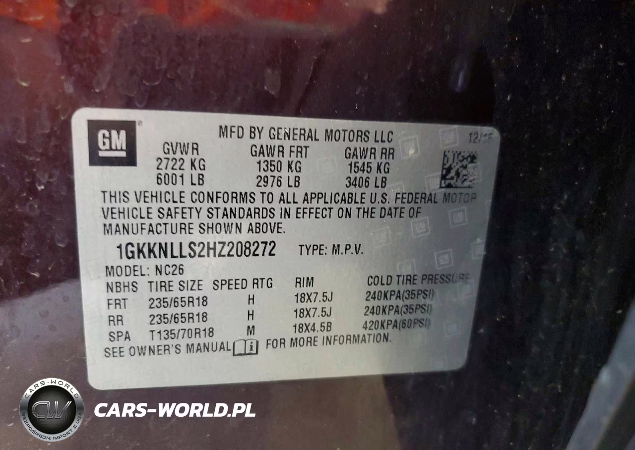 2017 GMC Acadia Sle VIN:1GKKNLLS2HZ208272 - 13
