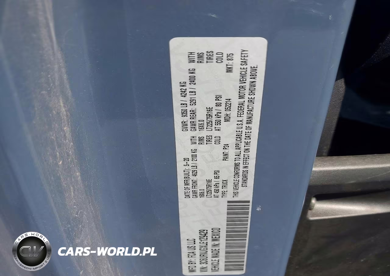 2020 Ram Promaster 3500 3500 High VIN:3C6URVJGXLE129429 - 13