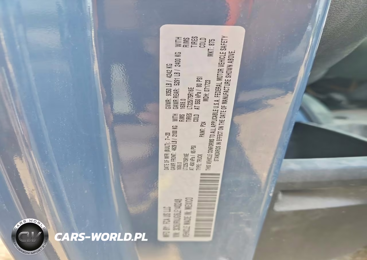 2020 Ram Promaster 3500 3500 High VIN:3C6URVJG6LE140248 - 13
