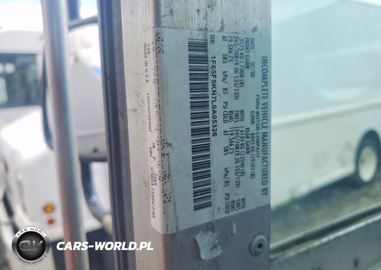 2020 Ford F59 Delivery Truck VIN:1F65F5KN7L0A05326 - 13