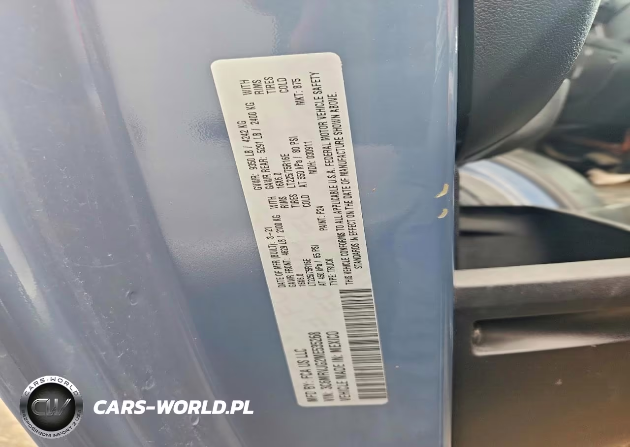 2021 Ram Promaster 3500 3500 High VIN:3C6MRVJG2ME535268 - 13