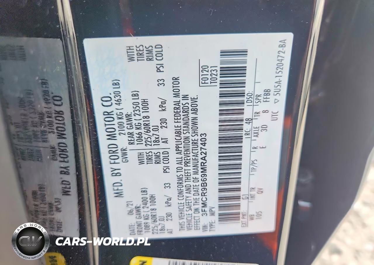 2021 Ford Bronco Sport Big Bend VIN:3FMCR9B69MRA27403 - 13