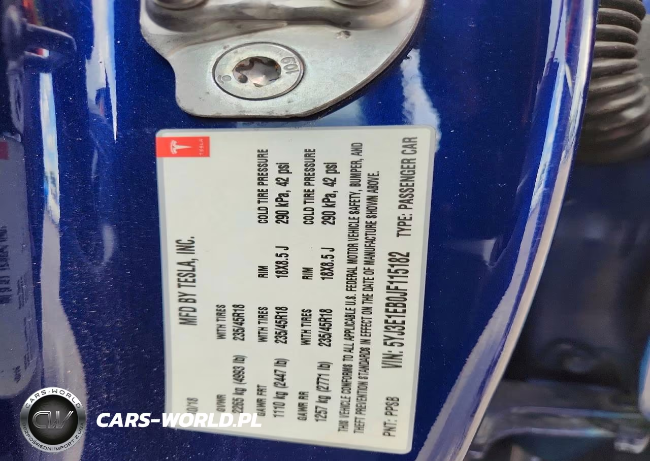 2018 Tesla Model 3 VIN:5YJ3E1EB0JF115182 - 12