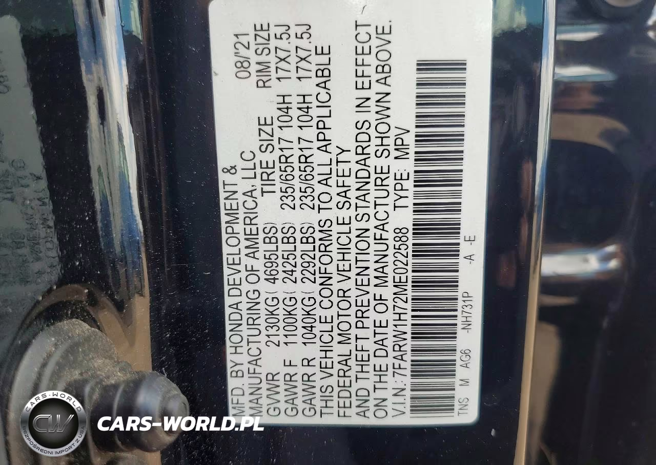 2021 Honda Cr-V Se VIN:7FARW1H72ME022588 - 13