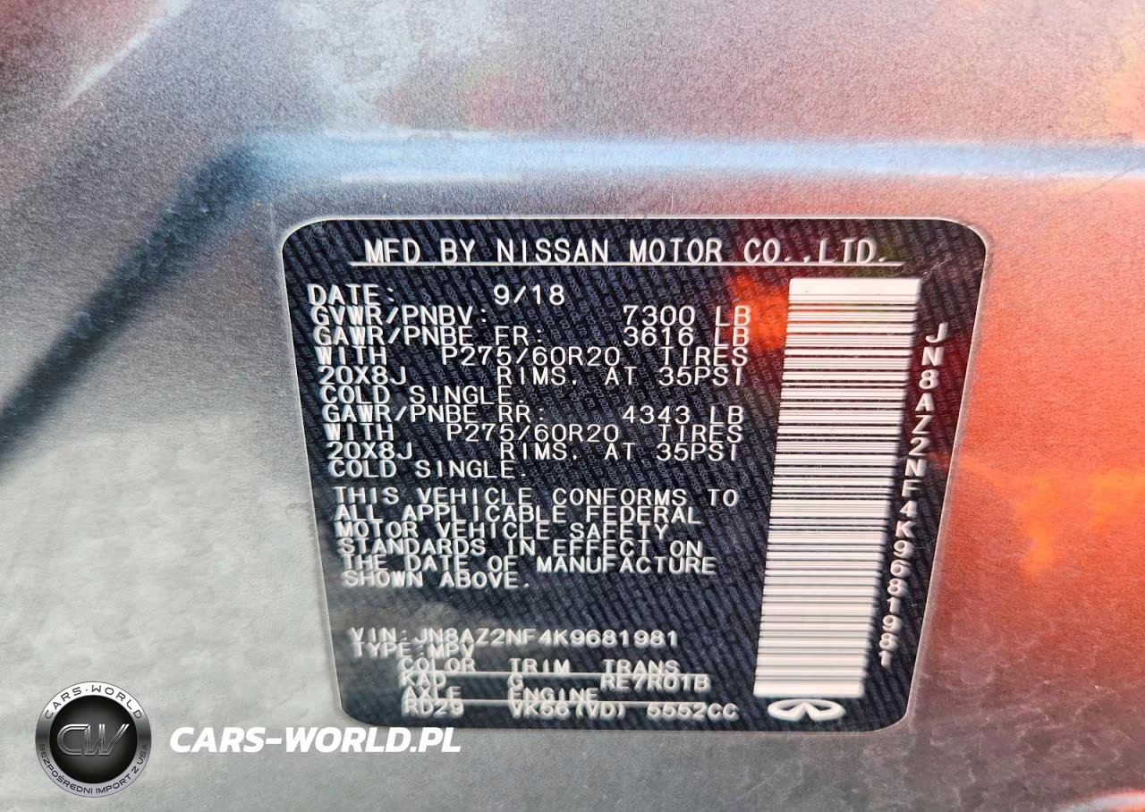 2019 Infiniti Qx80 Luxe VIN:JN8AZ2NF4K9681981 - 13