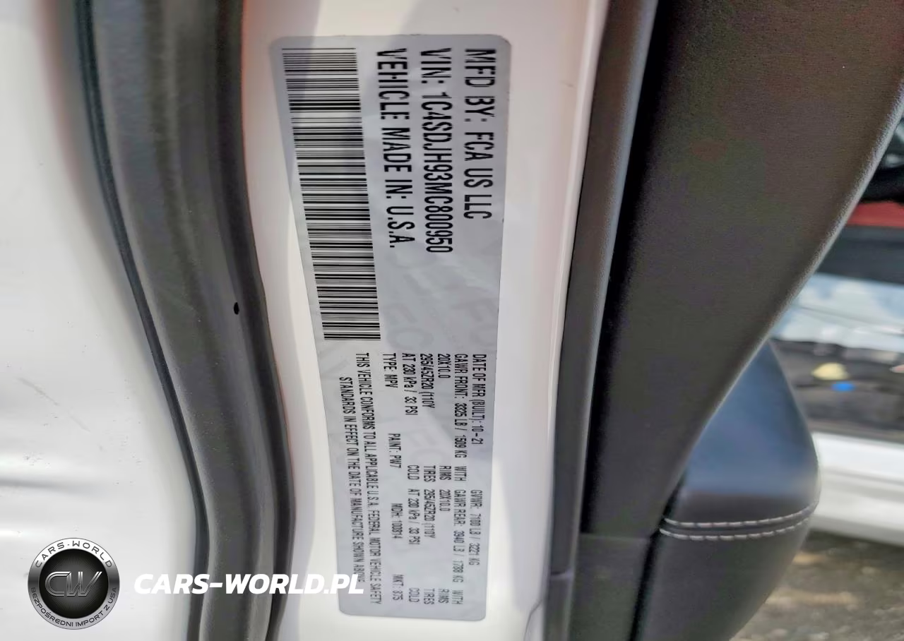 2021 Dodge Durango Srt Hellcat VIN:1C4SDJH93MC800950 - 13