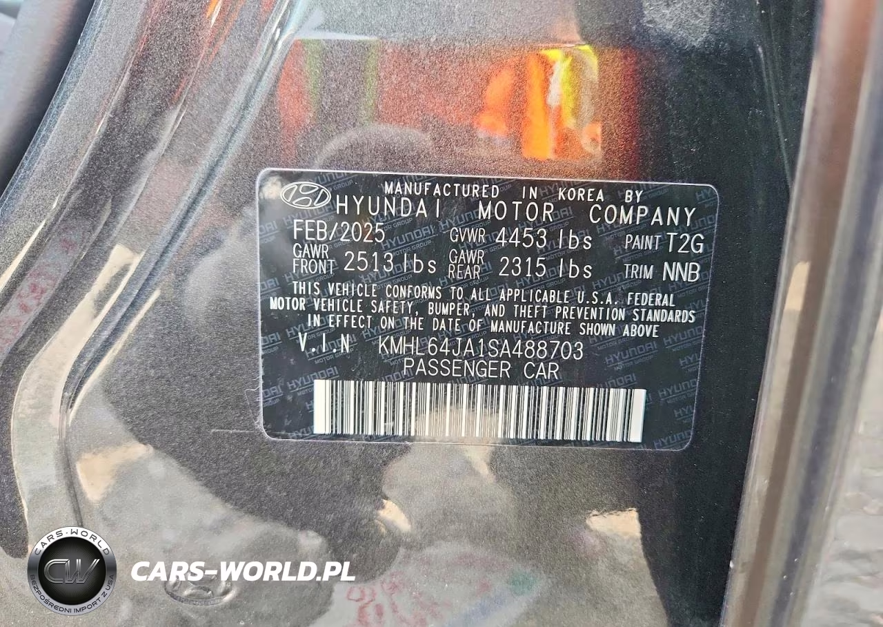 2025 Hyundai Sonata Sel VIN:KMHL64JA1SA488703 - 13