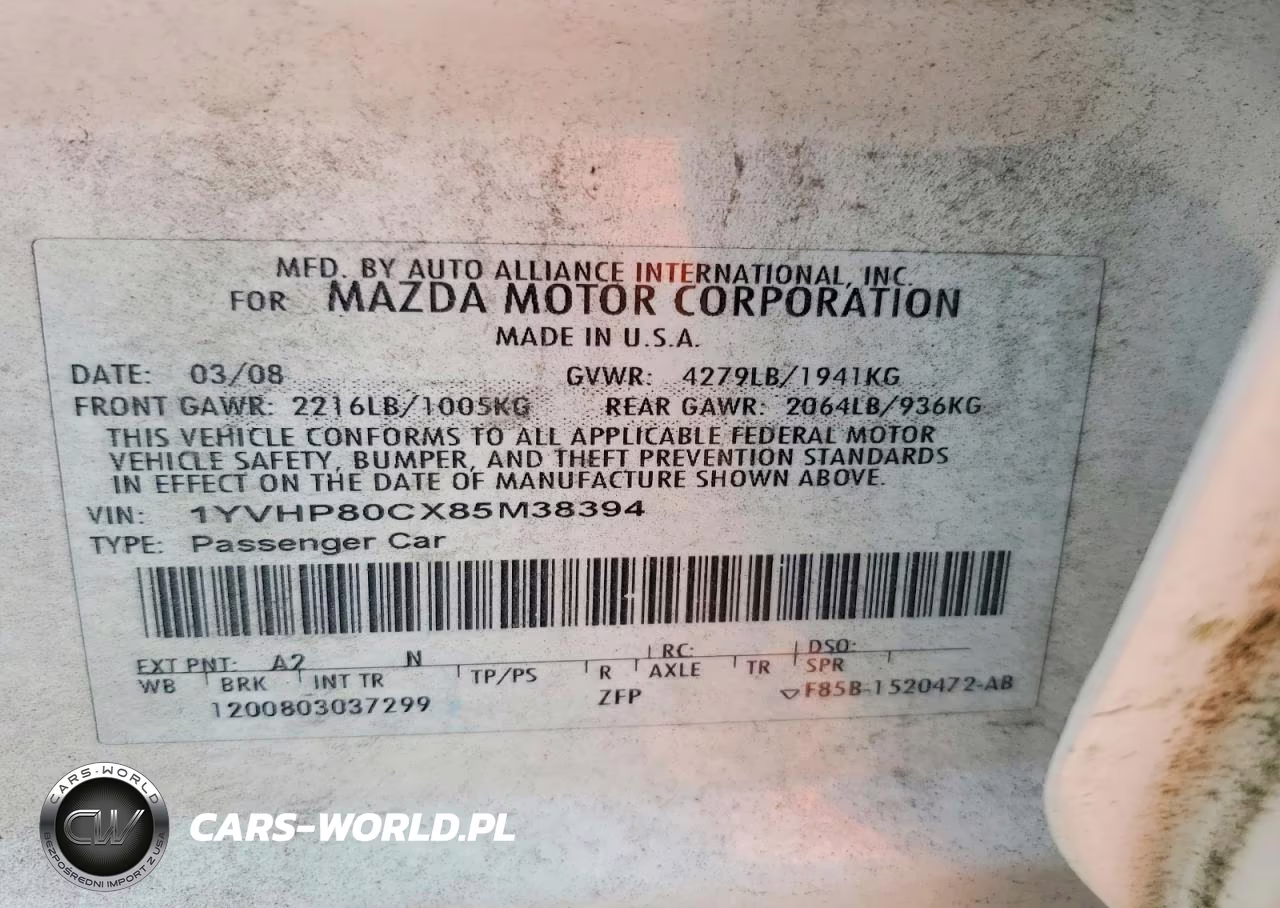 2008 Mazda 6 I VIN:1YVHP80CX85M38394 - 12