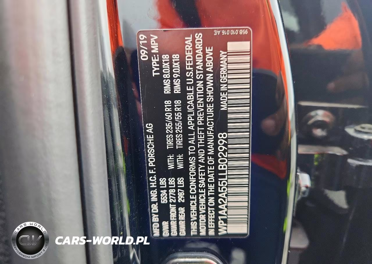 2020 Porsche Macan VIN:WP1AA2A55LLB02998 - 13