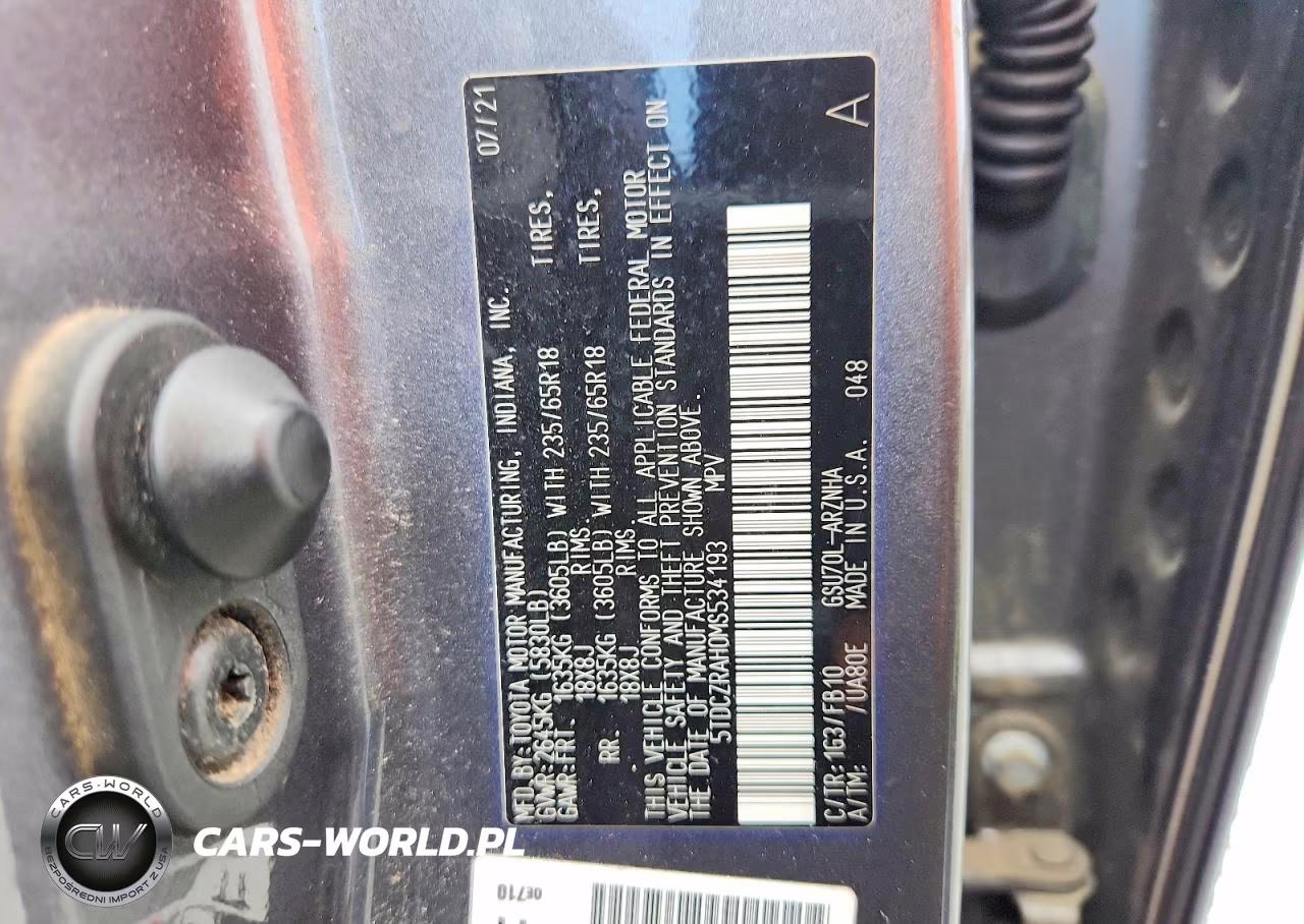2021 Toyota Highlander L VIN:5TDCZRAH0MS534193 - 13