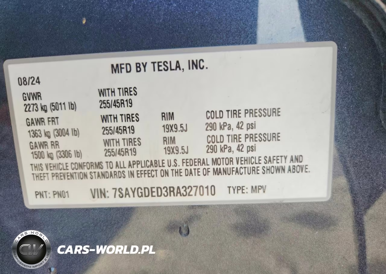 2024 Tesla Model Y VIN:7SAYGDED3RA327010 - 13