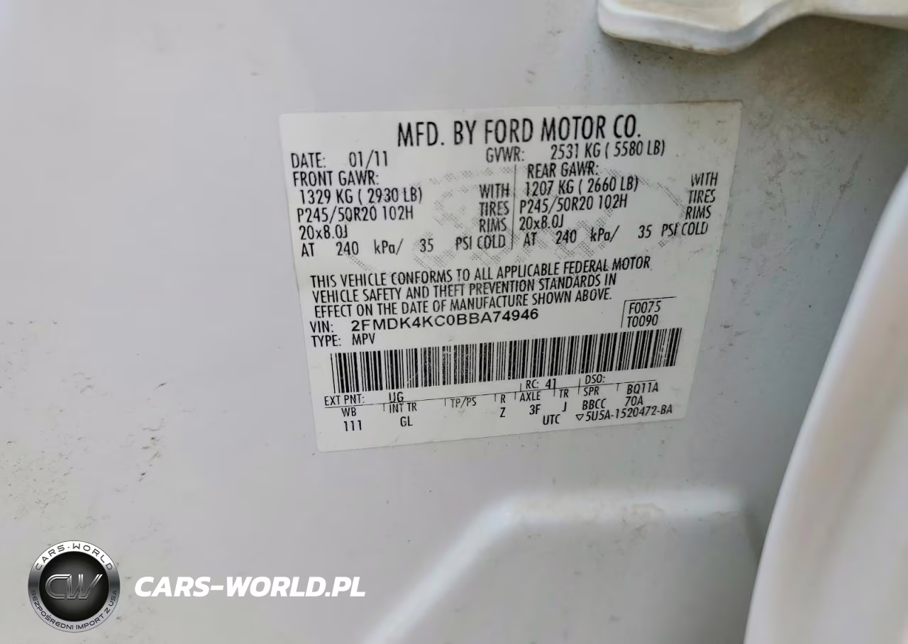 2011 Ford Edge Limited VIN:2FMDK4KC0BBA74946 - 13
