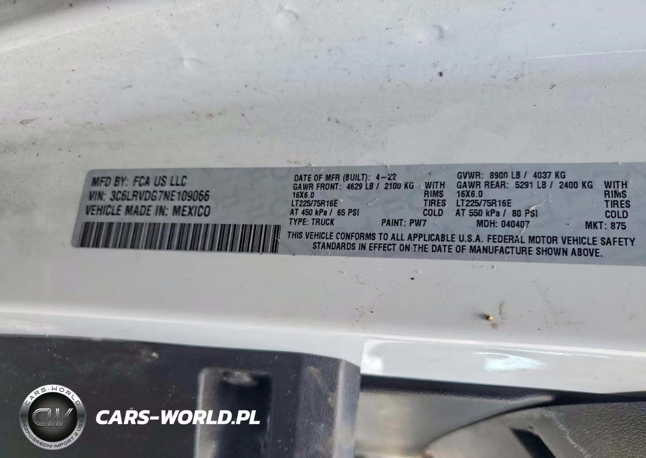 2022 Ram Promaster 2500 2500 High VIN:3C6LRVDG7NE109066 - 12