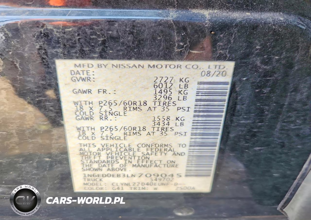 2020 Nissan Frontier Sv VIN:1N6ED0EB3LN709045 - 12