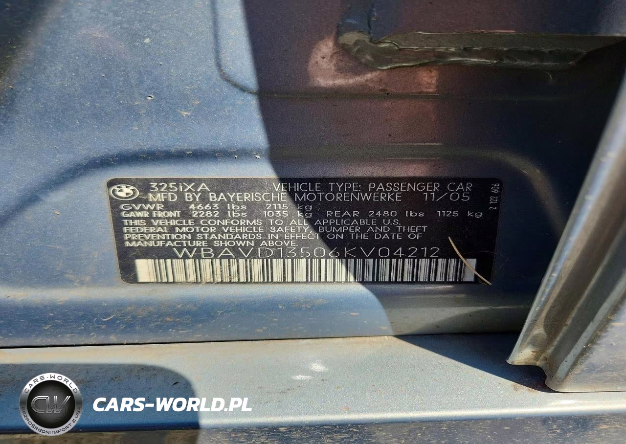 2006 BMW 325 Xi VIN:WBAVD13506KV04212 - 12