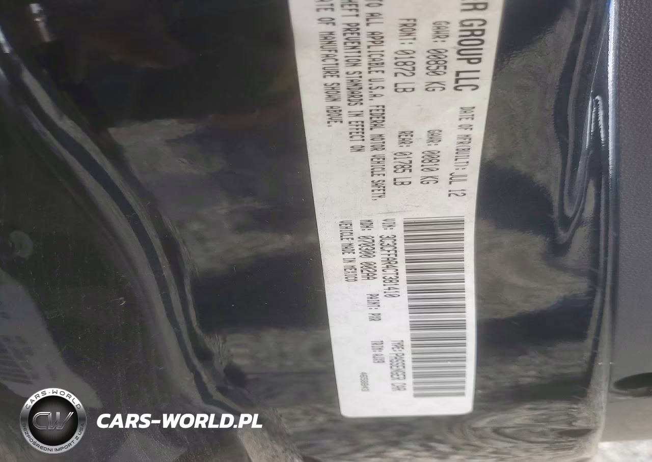 2012 Fiat 500 Pop VIN:3C3CFFAR4CT381410 - 12