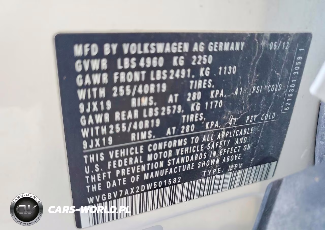 2013 Volkswagen Tiguan S VIN:WVGBV7AX2DW501582 - 13