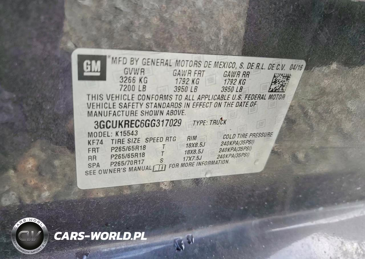 2016 Chevrolet Silverado K1500 Lt VIN:3GCUKREC6GG317029 - 12