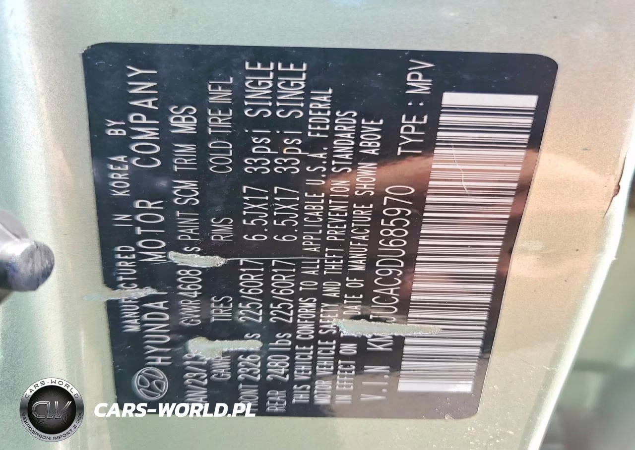 2013 Hyundai Tucson Gls VIN:KM8JUCAC9DU685970 - 13