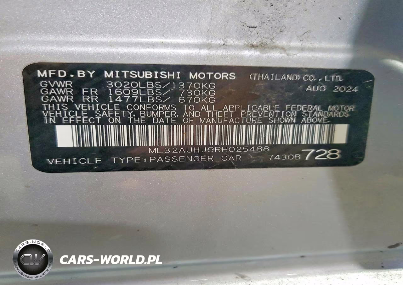 2024 Mitsubishi Mirage Es VIN:ML32AUHJ9RH025488 - 12