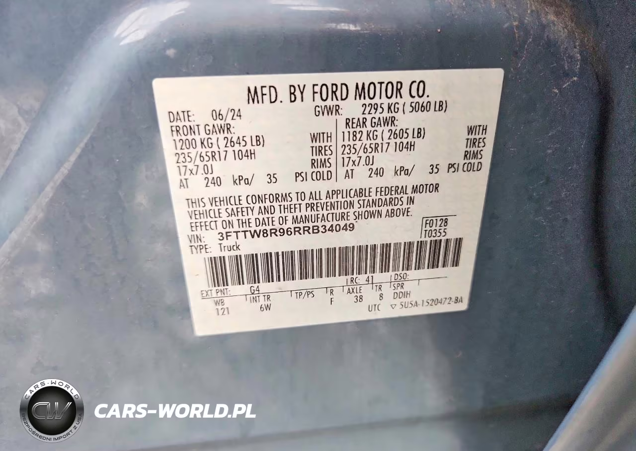 2024 Ford Maverick Lariat Tremor VIN:3FTTW8R96RRB34049 - 12