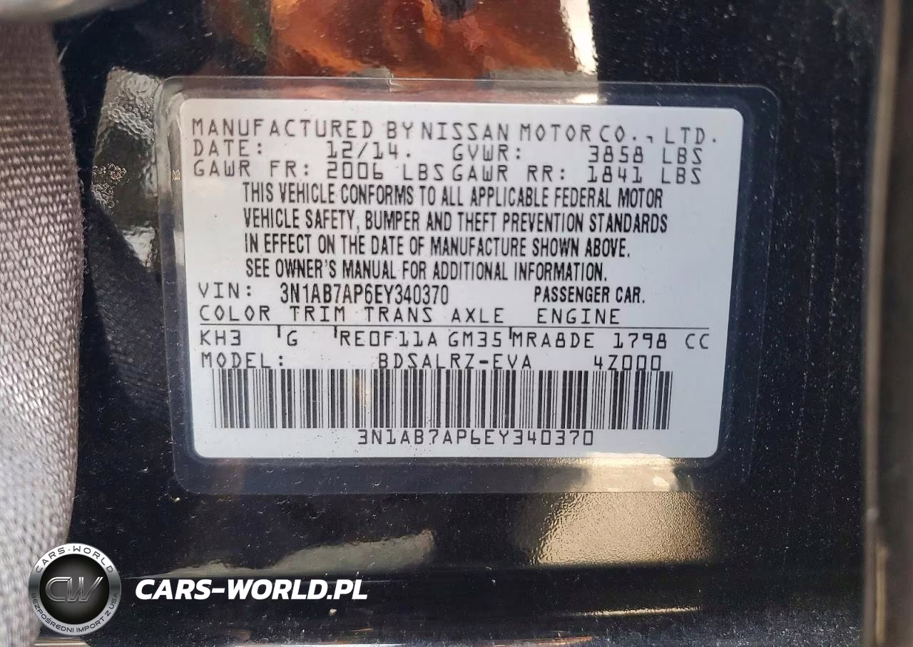 2014 Nissan Sentra Sr VIN:3N1AB7AP6EY340370 - 13