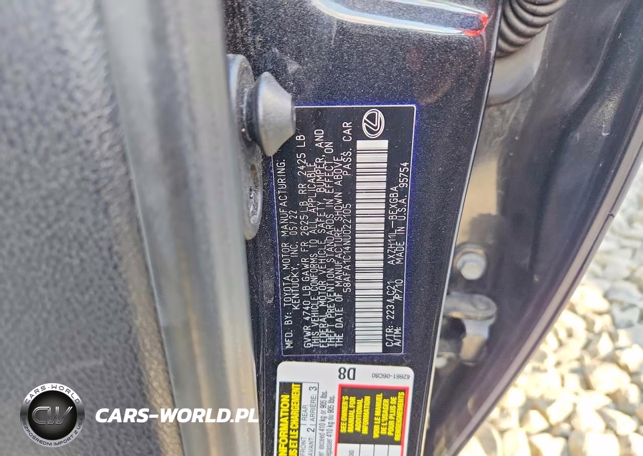 2022 Lexus Es 300H Ultra Luxury VIN:58AFA1C14NU022105 - 12
