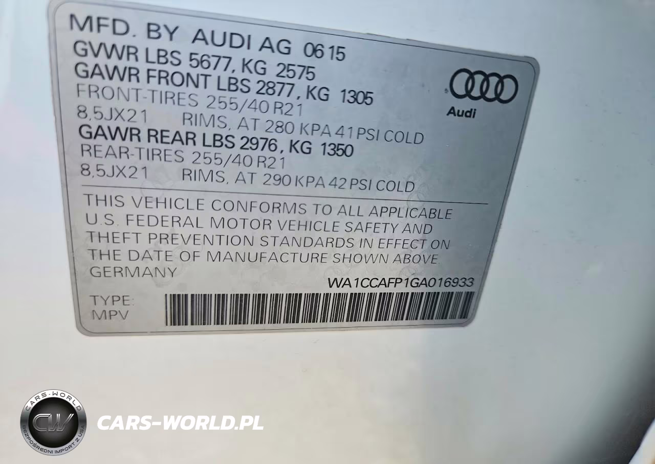 2016 Audi Sq5 Premium Plus VIN:WA1CCAFP1GA016933 - 12