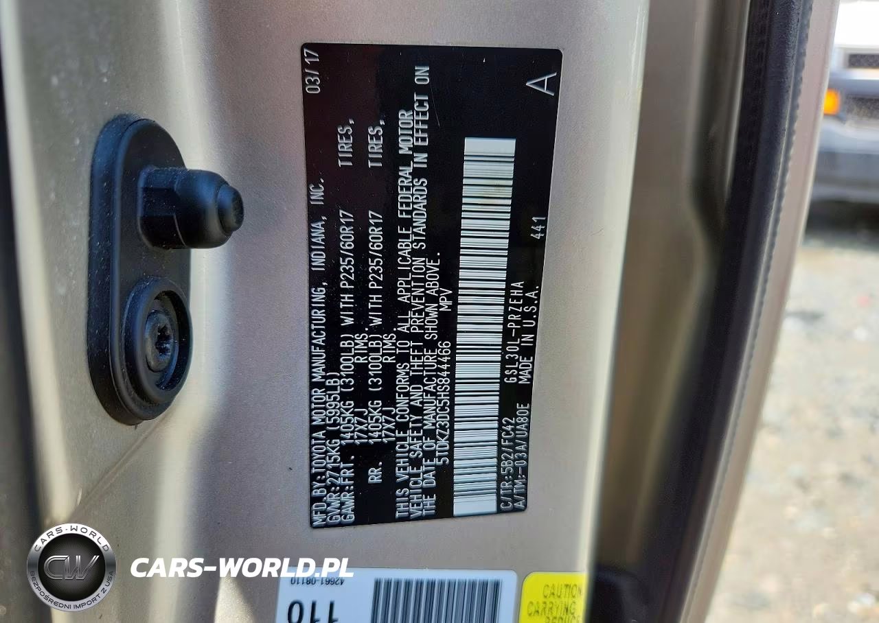 2017 Toyota Sienna Le VIN:5TDKZ3DC5HS844466 - 13