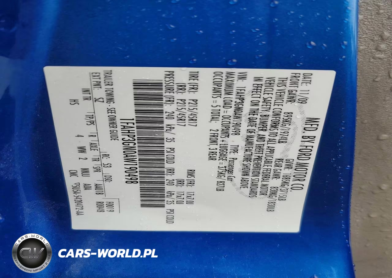 2010 Ford Focus Ses VIN:1FAHP3GN0AW190498 - 12