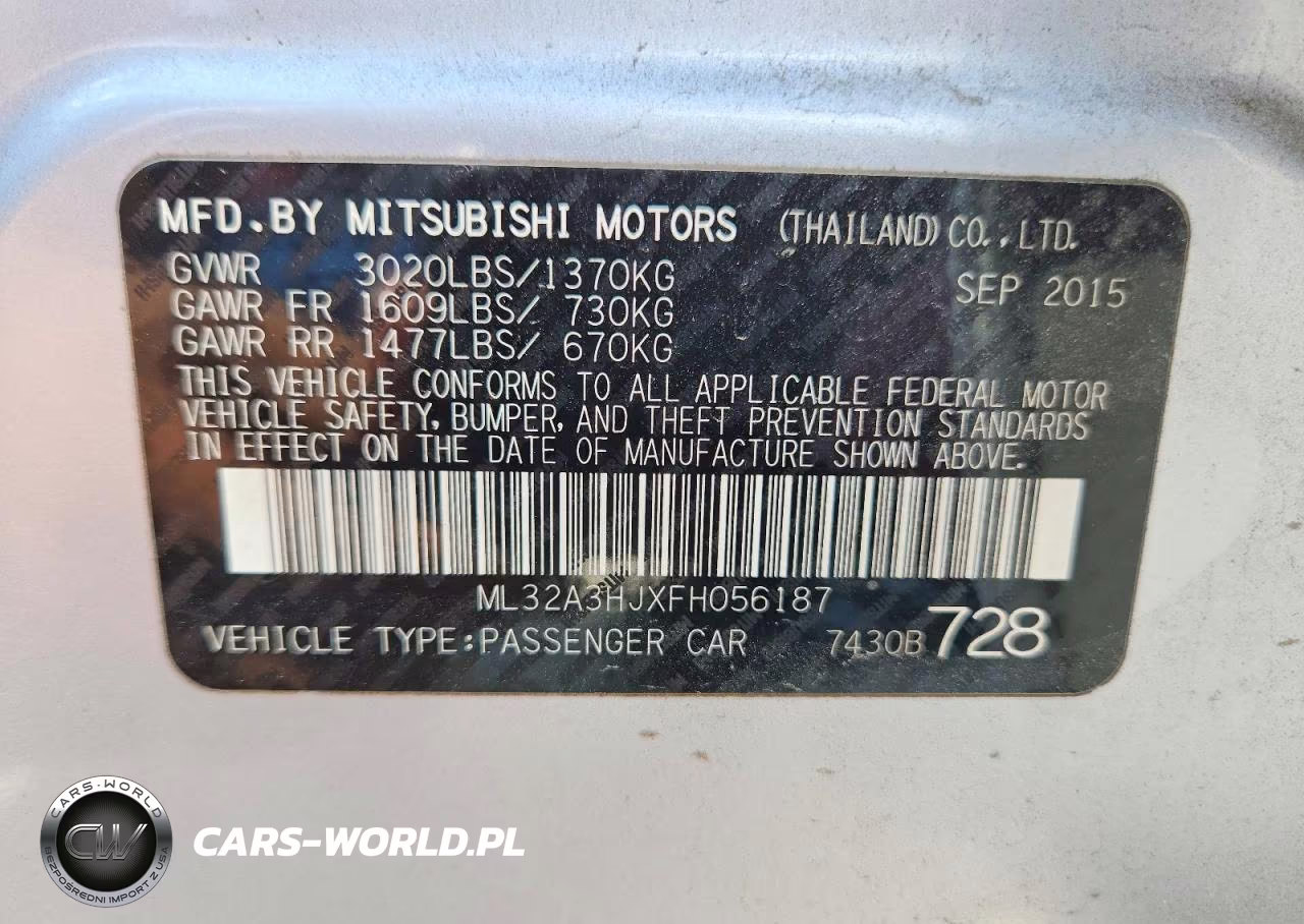2015 Mitsubishi Mirage De VIN:ML32A3HJXFH056187 - 12