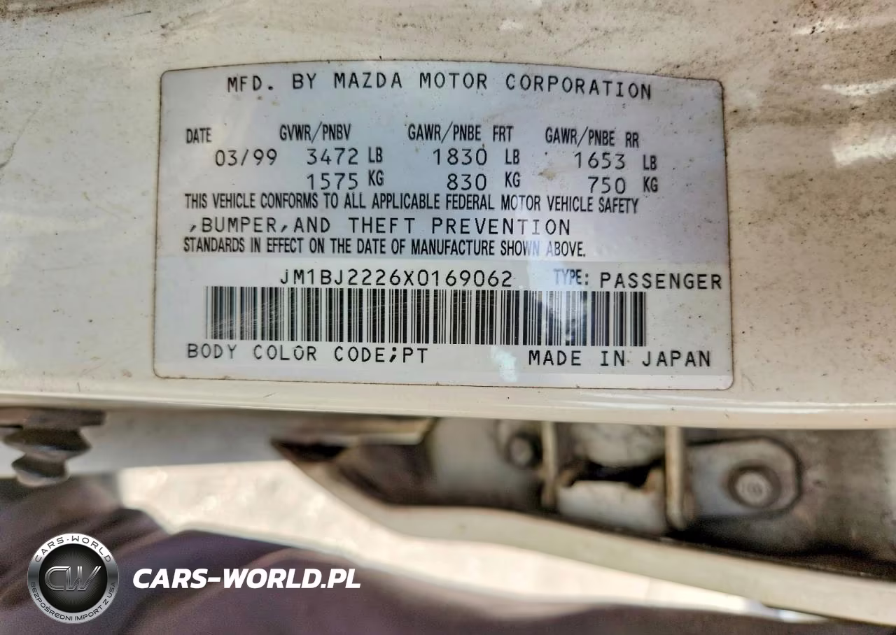 1999 Mazda Protege Dx VIN:JM1BJ2226X0169062 - 13
