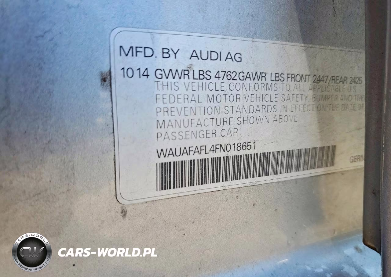 2015 Audi A4 Premium VIN:WAUAFAFL4FN018651 - 13