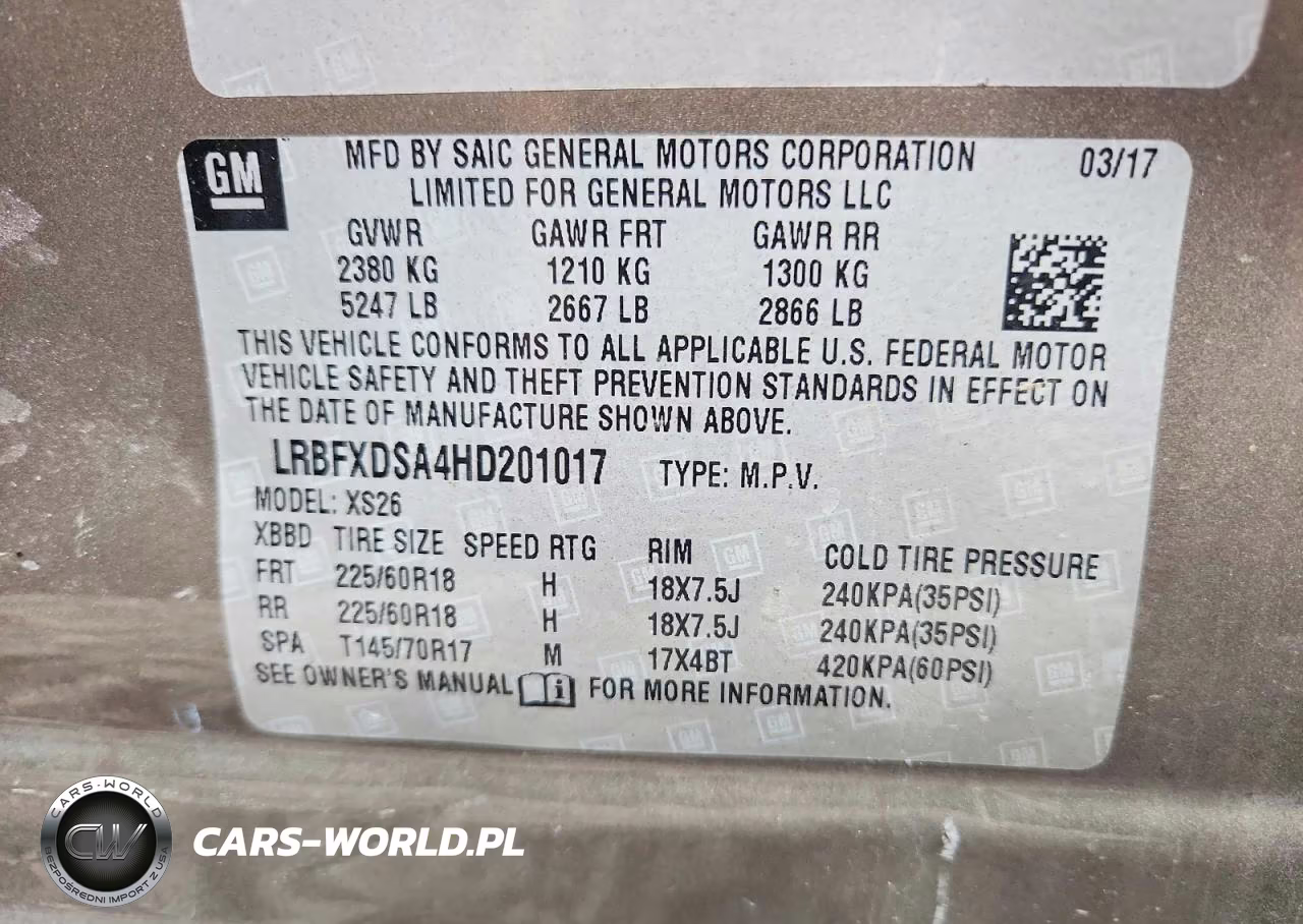 2017 Buick Envision Essence VIN:LRBFXDSA4HD201017 - 14