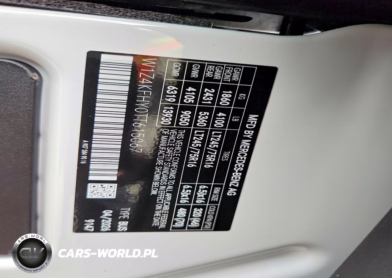 2026 Mercedes-Benz Sprinter 2500 VIN:W1Z4KFHY0TT615067 - 13