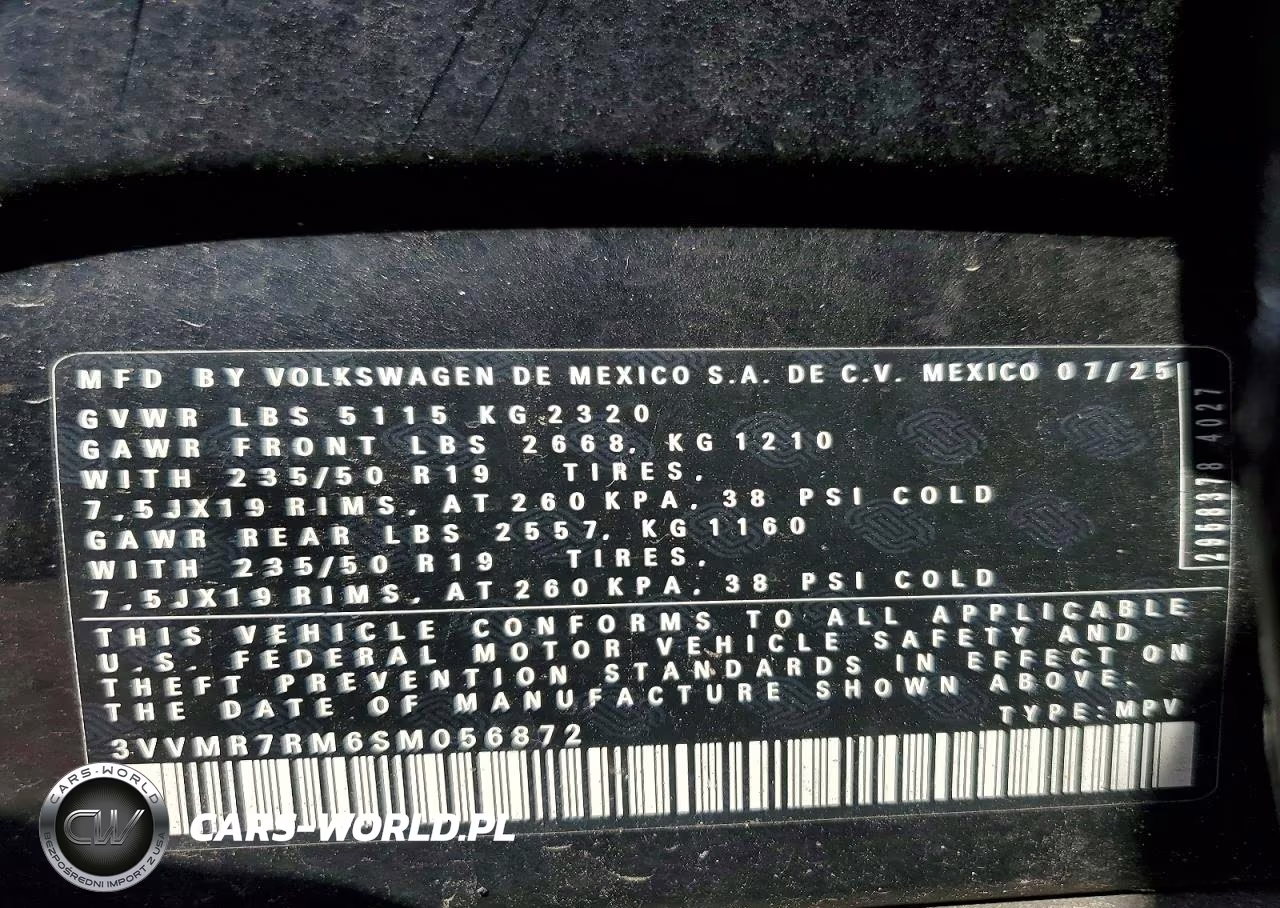 2025 Volkswagen Tiguan Se VIN:3VVMR7RM6SM056872 - 14