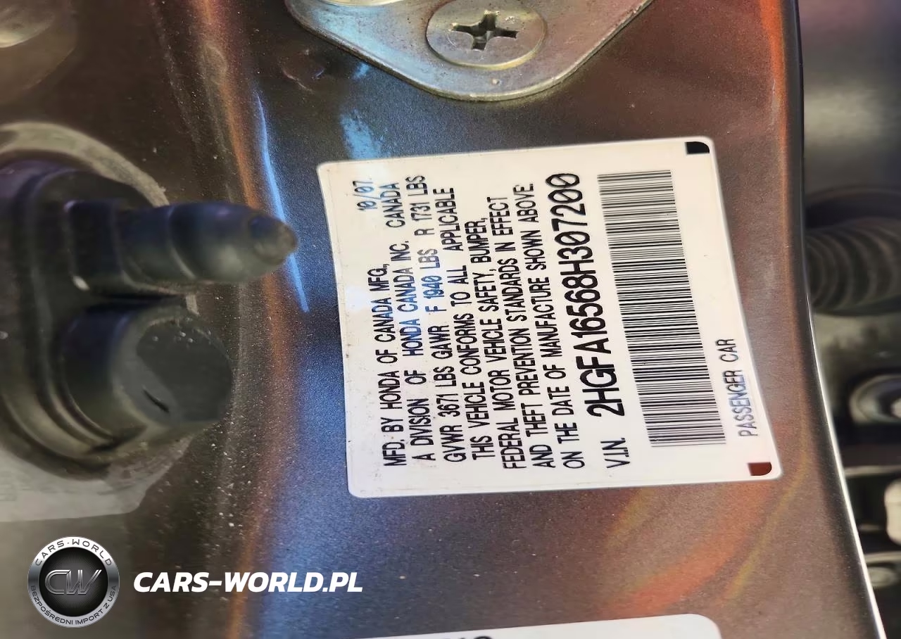 2008 HONDA CIVIC LX VIN:2HGFA16568H307200 - 12
