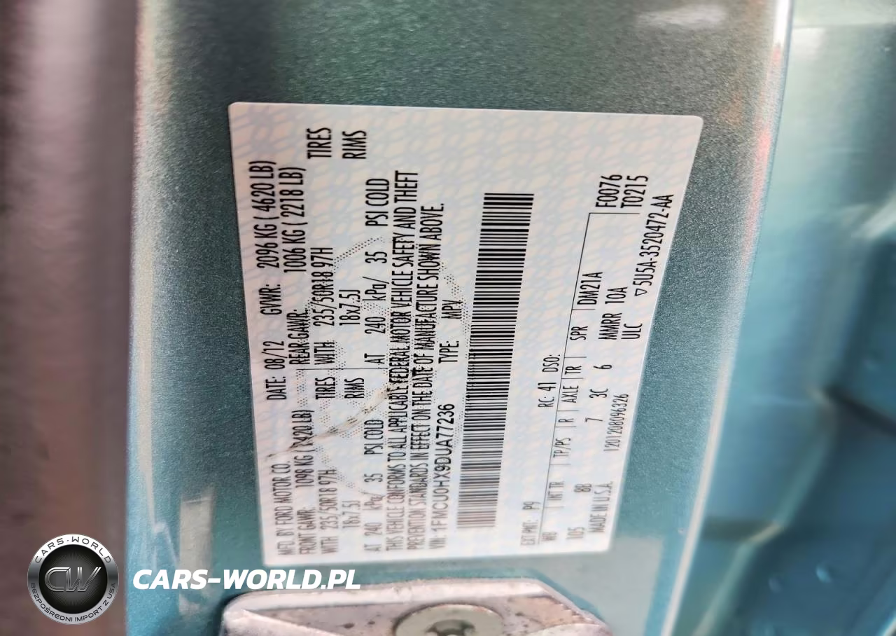 2013 Ford Escape Sel VIN:1FMCU0HX9DUA77236 - 13