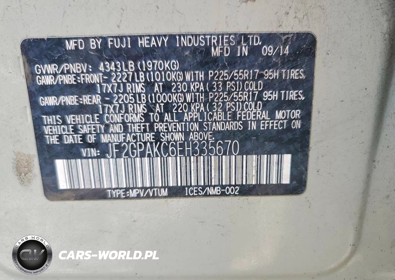 2014 Subaru Xv Crosstrek 2.0 Limited VIN:JF2GPAKC6EH335670 - 13