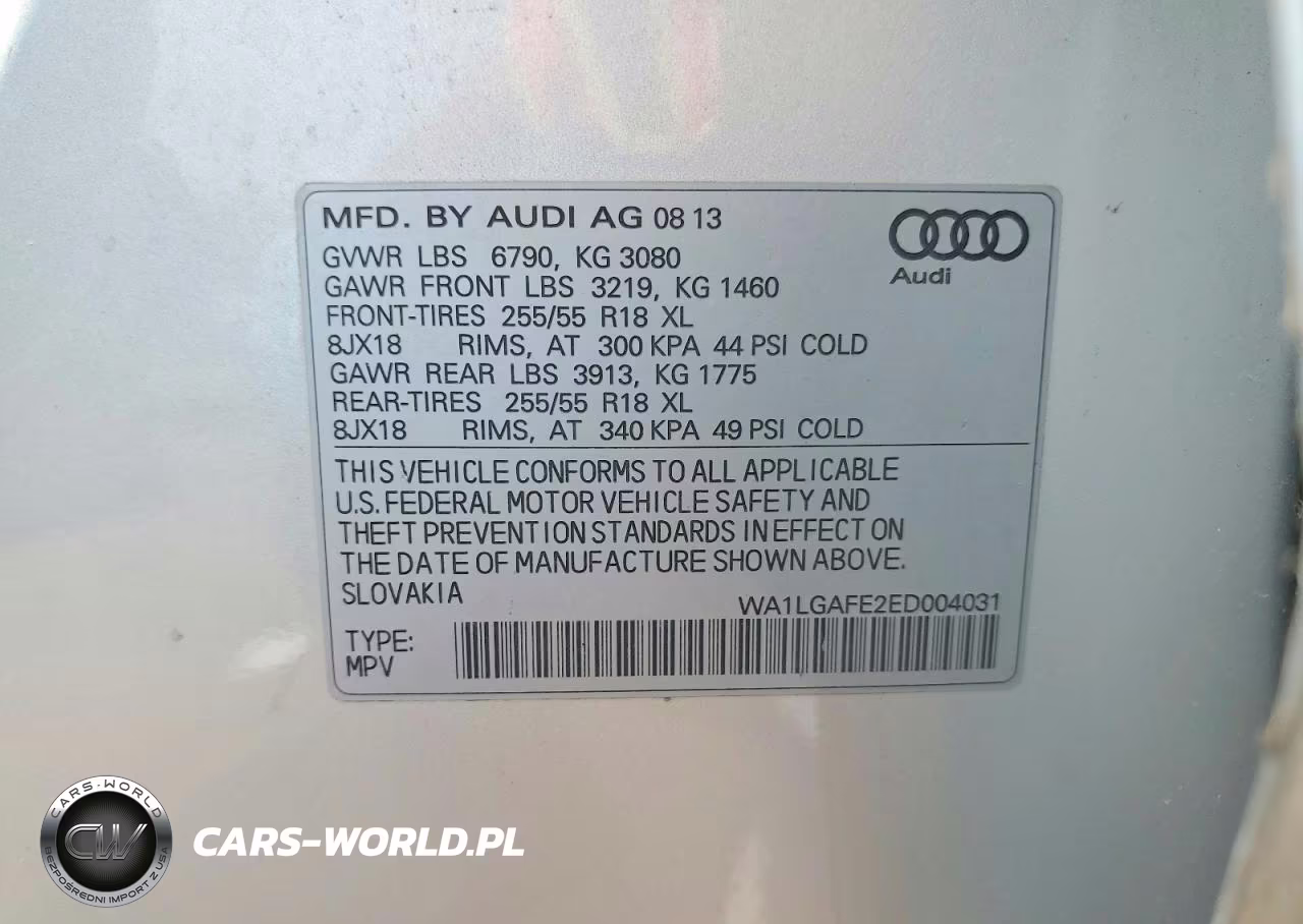 2014 Audi Q7 Premium Plus VIN:WA1LGAFE2ED004031 - 13