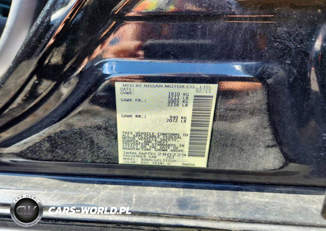 2015 Nissan Altima 2.5 S VIN:1N4AL3AP7FC280229 - 12