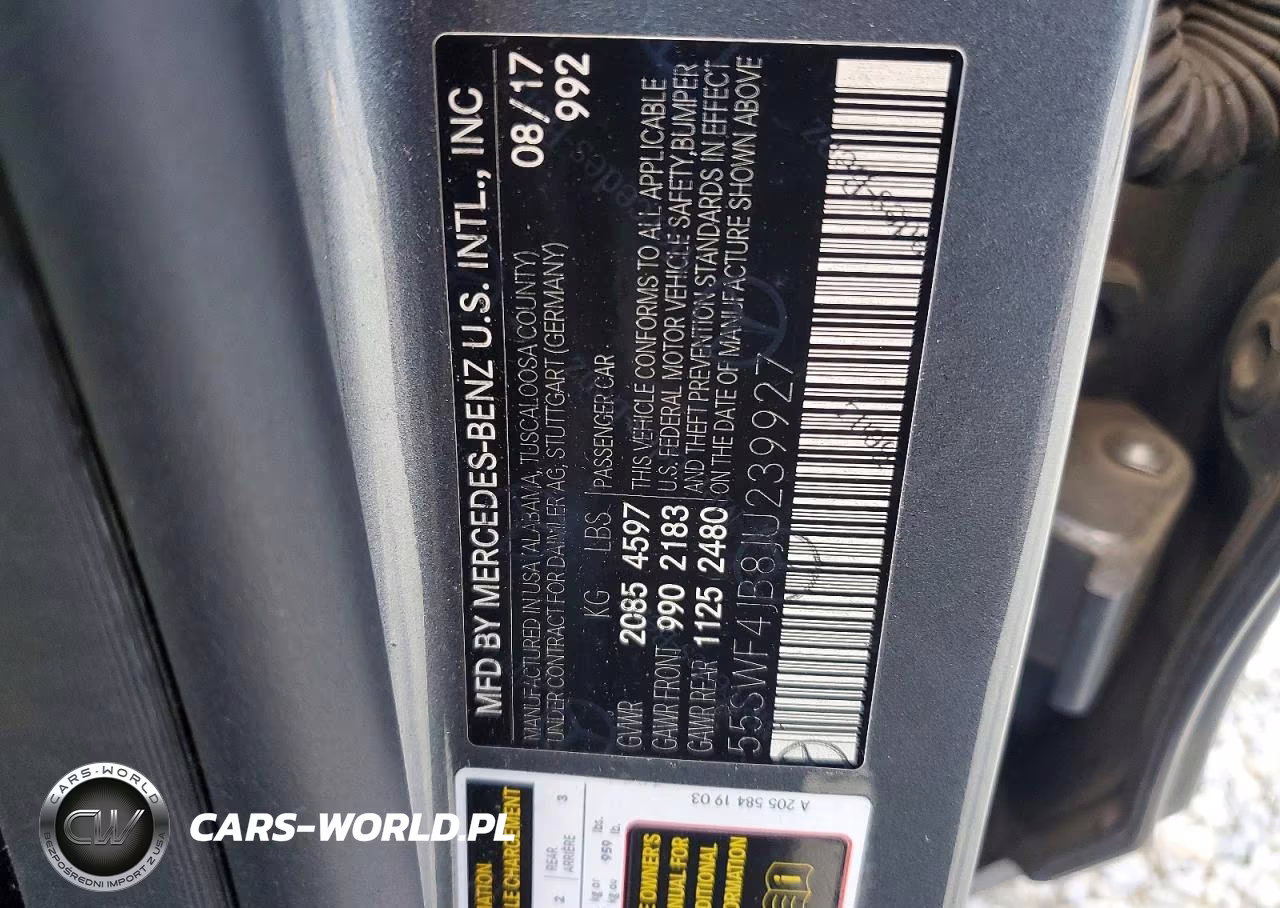 2018 Mercedes-Benz C 300 VIN:55SWF4JB8JU239927 - 12