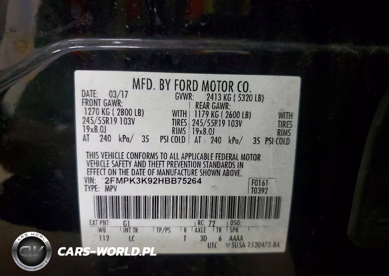 2017 Ford Edge Titanium VIN:2FMPK3K92HBB75264 - 13