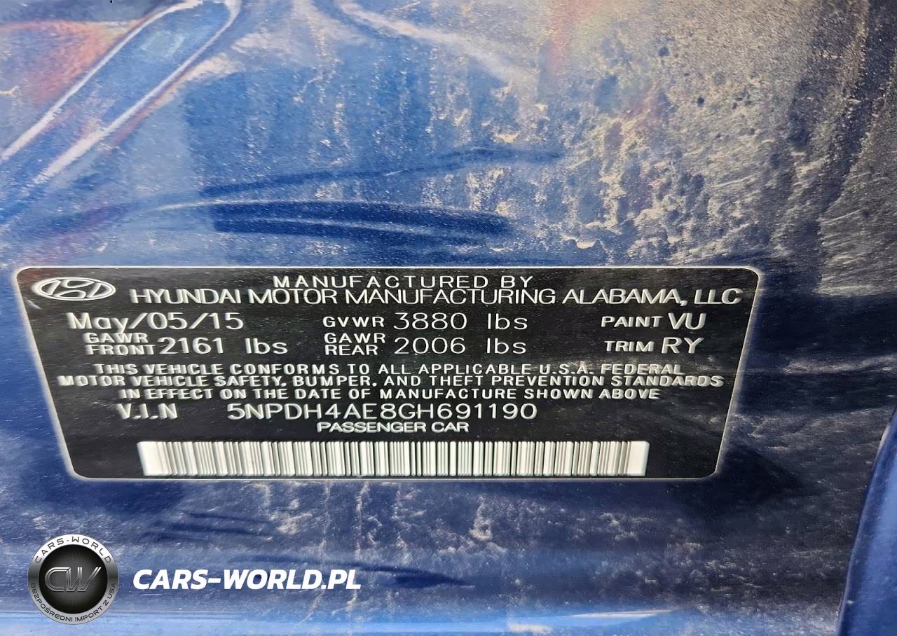 2016 Hyundai Elantra Value Edition VIN:5NPDH4AE8GH691190 - 12