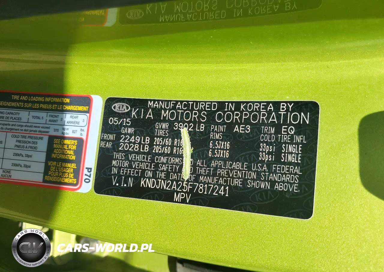 2015 Kia Soul Base VIN:KNDJN2A25F7817241 - 12